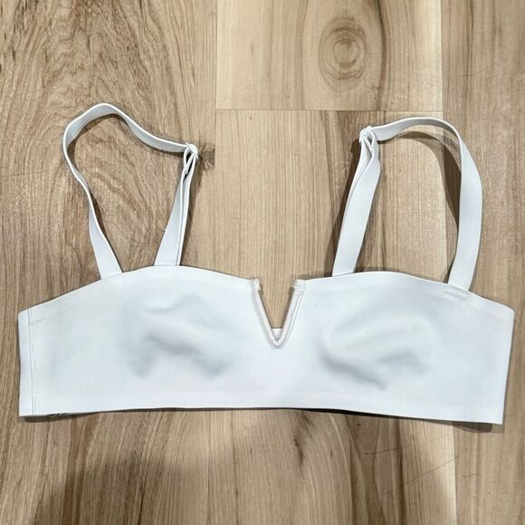 Free People Intimately Notched Lily Scuba Bralette White Women’s Small - Picture 4 of 4